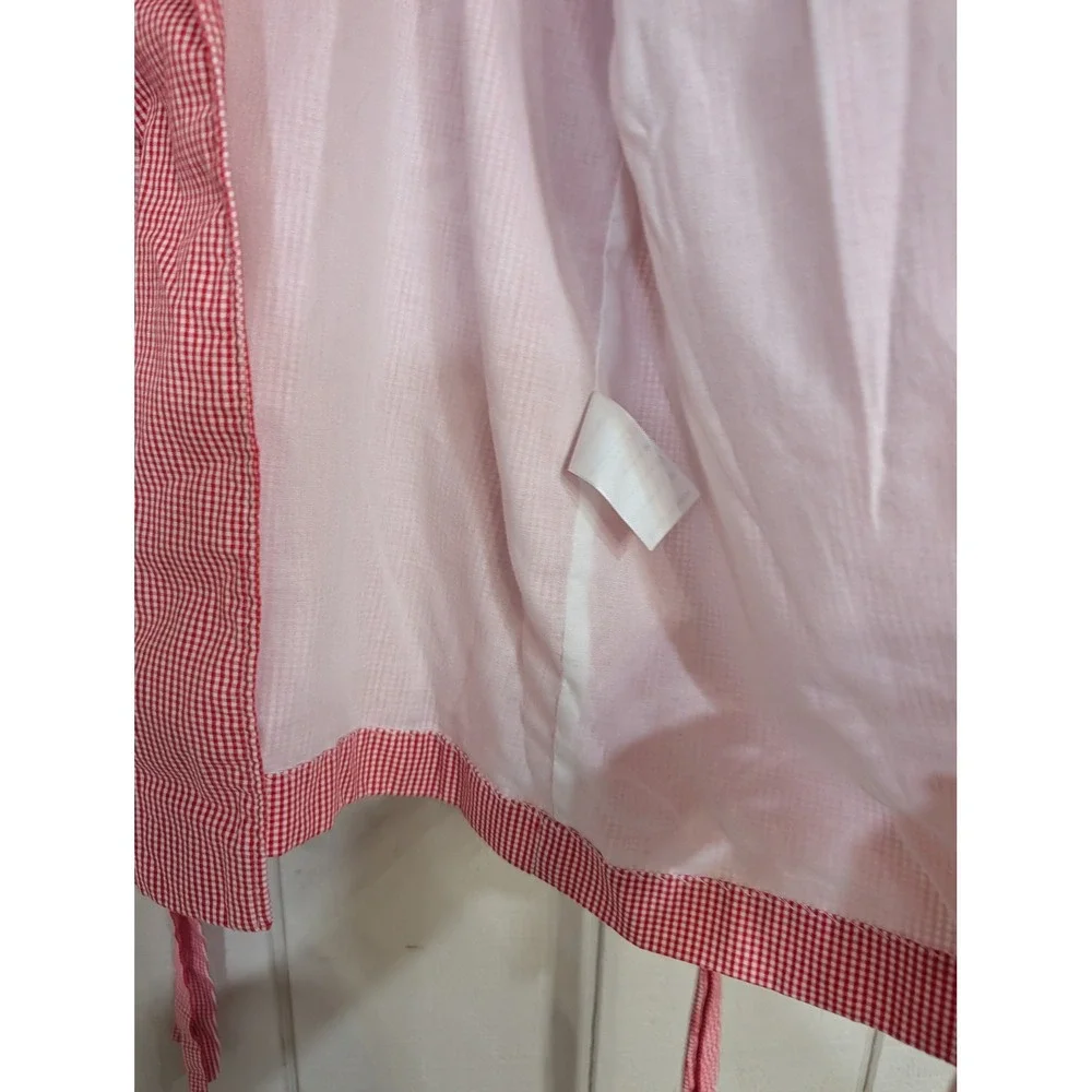 Cecil and Lou Girls Red White Gingham Cotton Robe Size 8‎ Sleepwear Loungewear